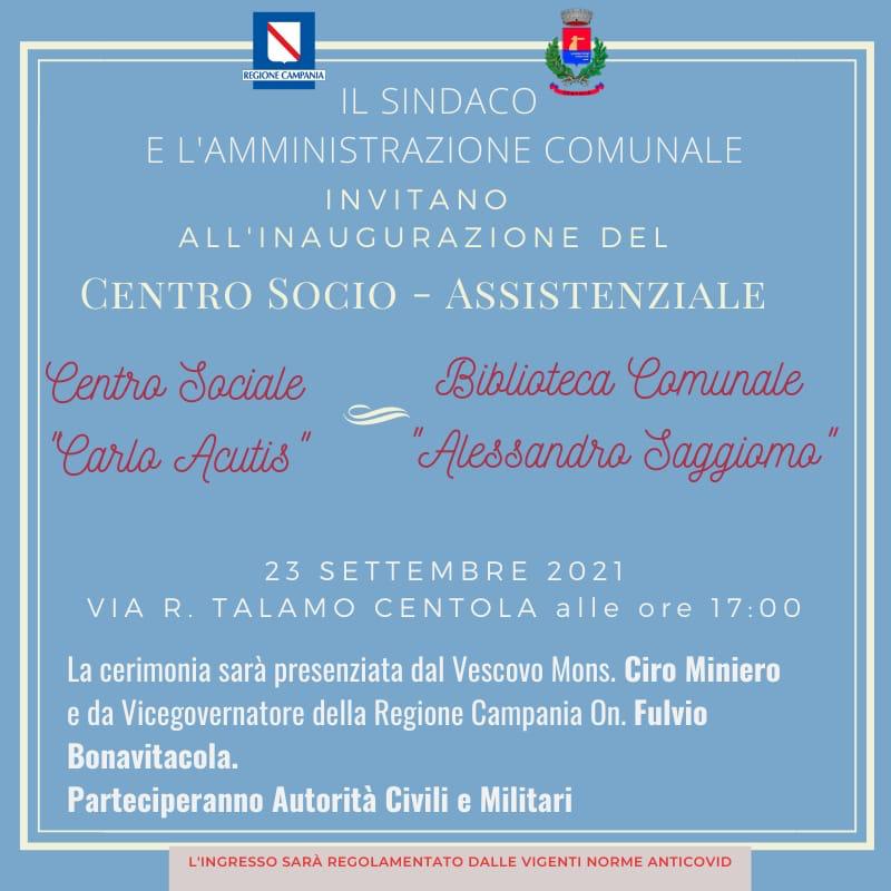 A Centola l’inaugurazione di una biblioteca comunale e di un centro socio assistenziale per gli anziani