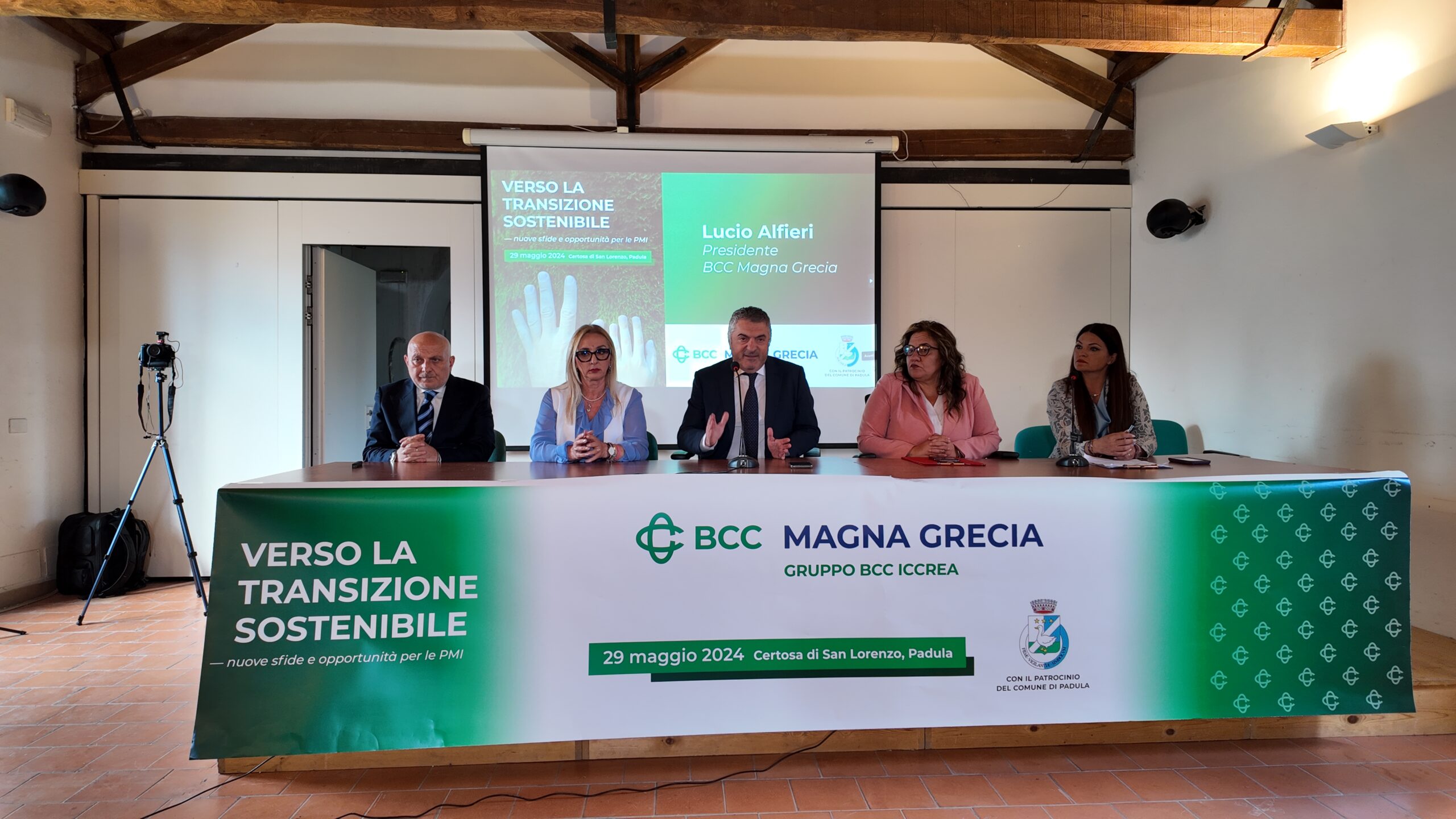 Bcc Magna Grecia, partecipato l’incontro alla Certosa di Padula sui temi della transizione sostenibile