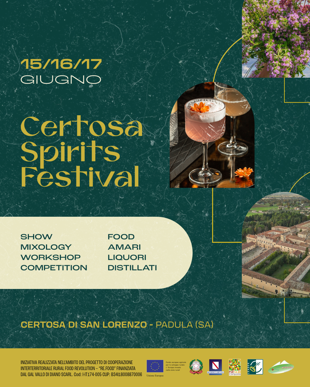 Certosa Spirits Festival: l’evento alla scoperta del mondo dei distillati, amari e liquori