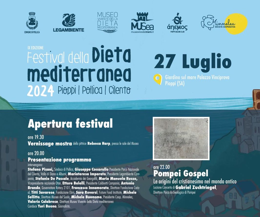 Zuchtriegel apre il Festival della Dieta Mediterranea con una lezione concerto su Pompei e il cristianesimo