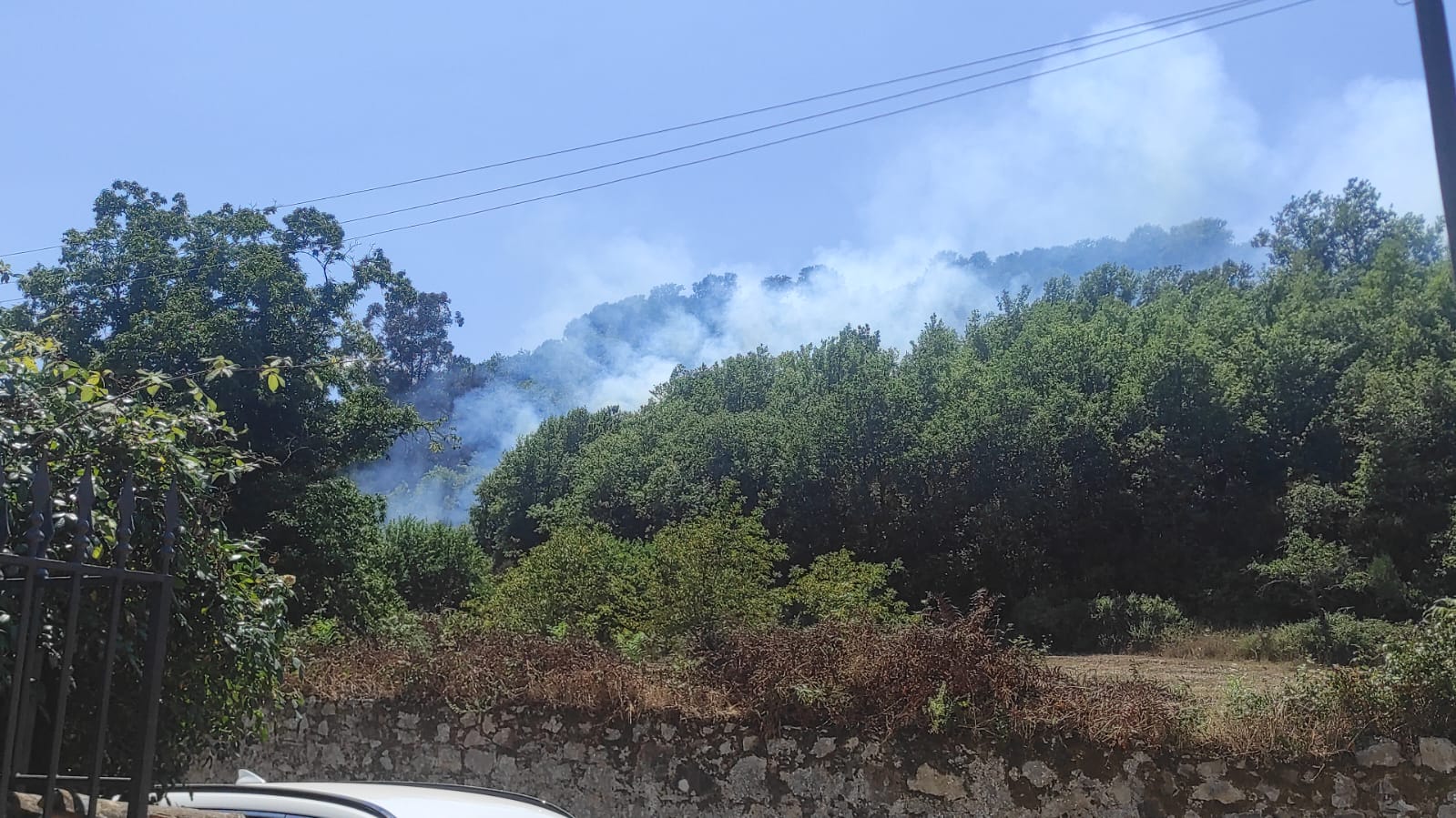 Camerota, incendio minaccia abitazioni: sul posto i vigili del fuoco