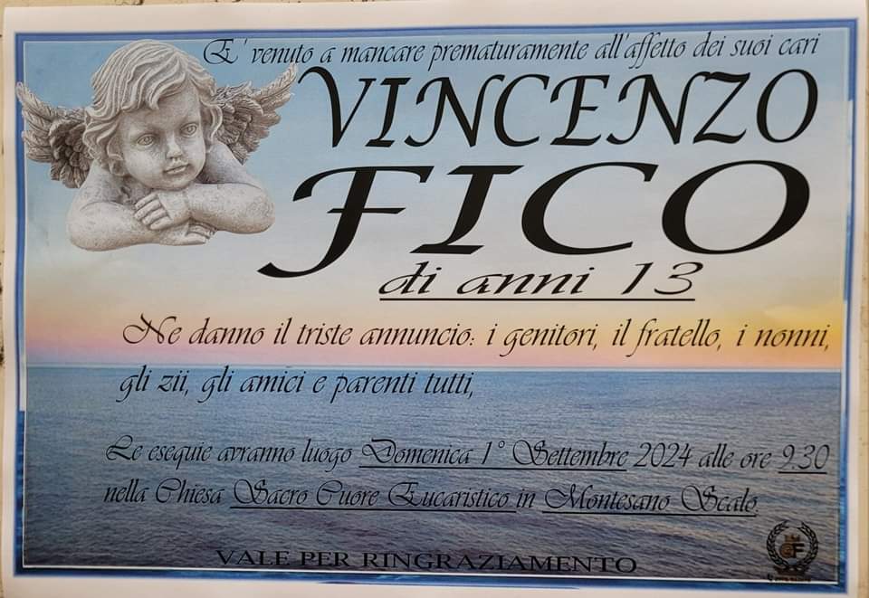 Lutto cittadino a Montesano sulla Marcellana per la morte del 13enne, domenica mattina i funerali