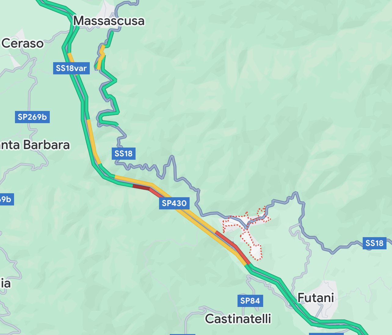 Cilentana, strada chiusa tra Cuccaro Vetere e Ceraso: disagi e lunghe code