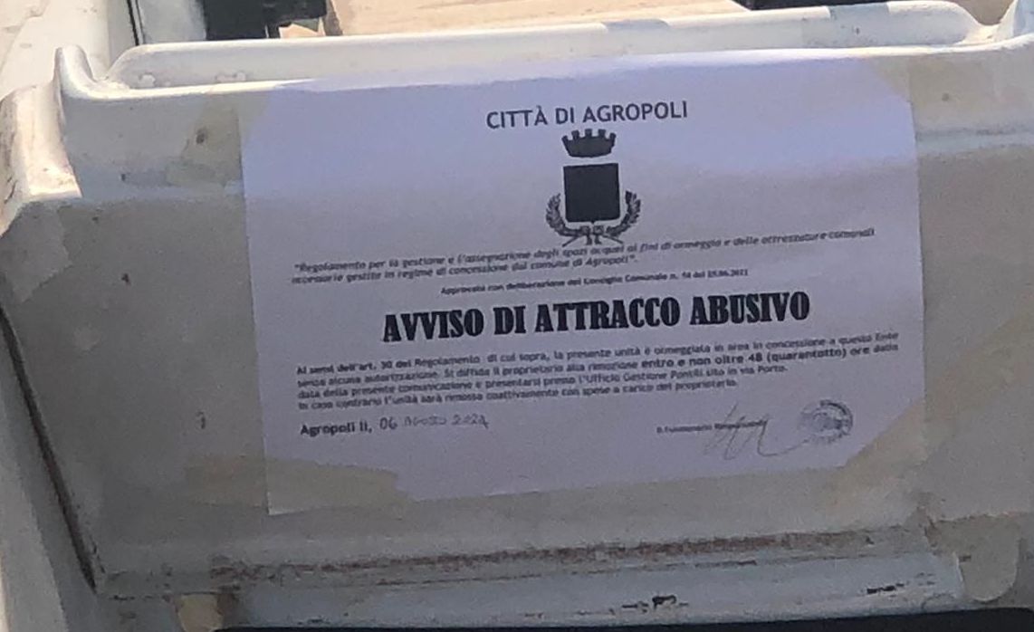 Attracchi abusivi al porto di Agropoli, fioccano sanzioni fino a 1200 euro