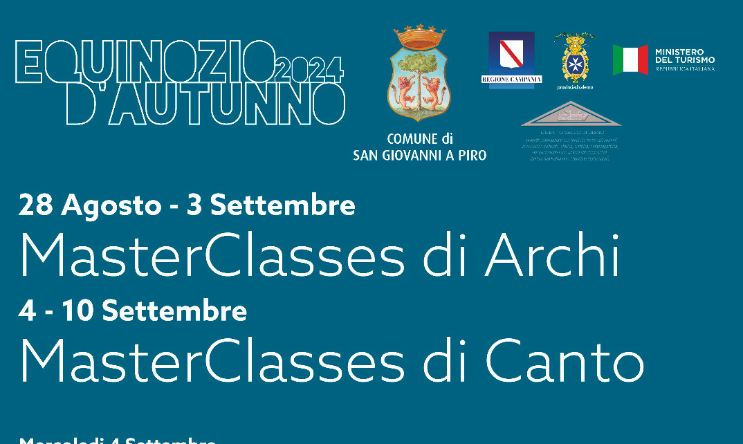 Equinozio d’autunno, masterclass per giovani musicisti e concerti di fine estate