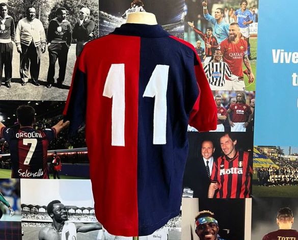 Al Museo del calcio ‘Andrea Fortunato’, la maglia di Gigi Riva dell’anno 1974/75