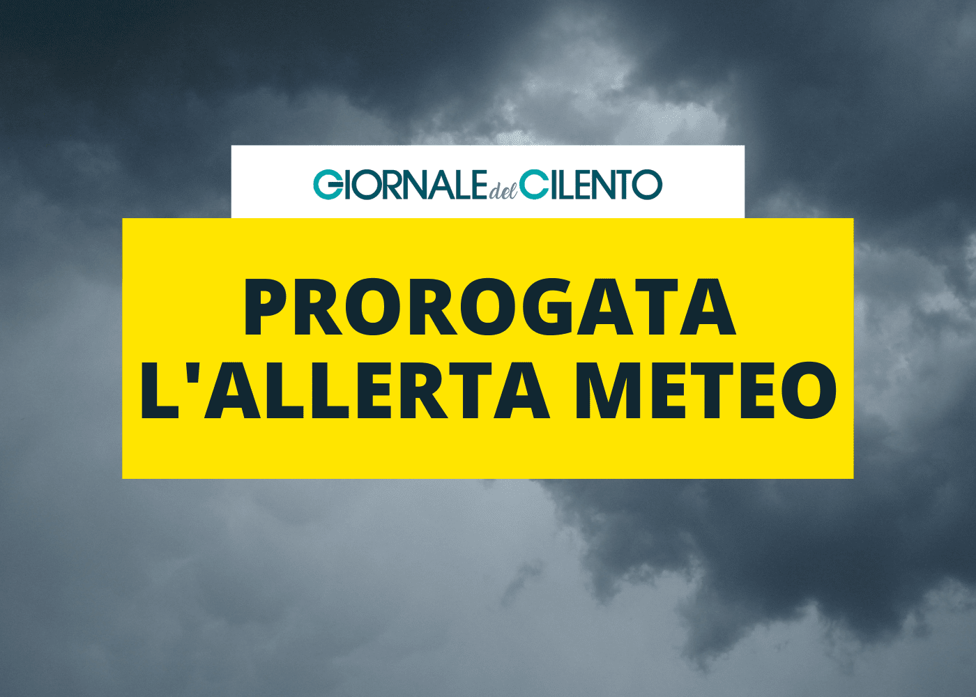 Campania, prorogata allerta meteo: temporali anche domenica