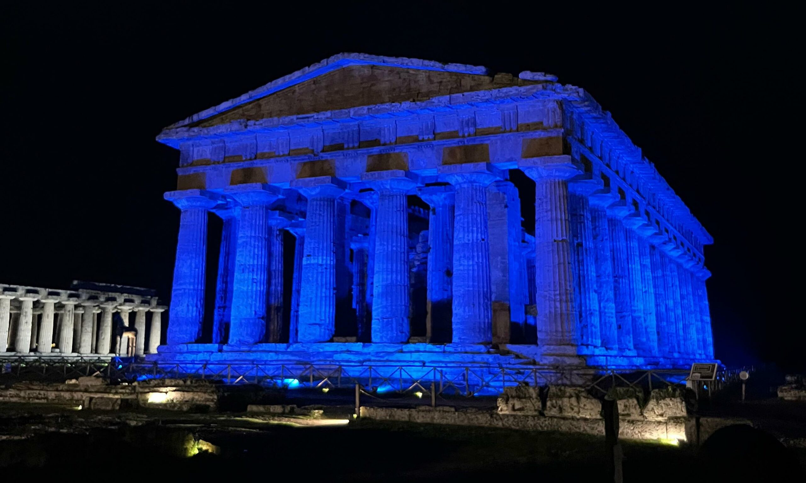 Paestum si illumina di blu per la giornata mondiale del diabete