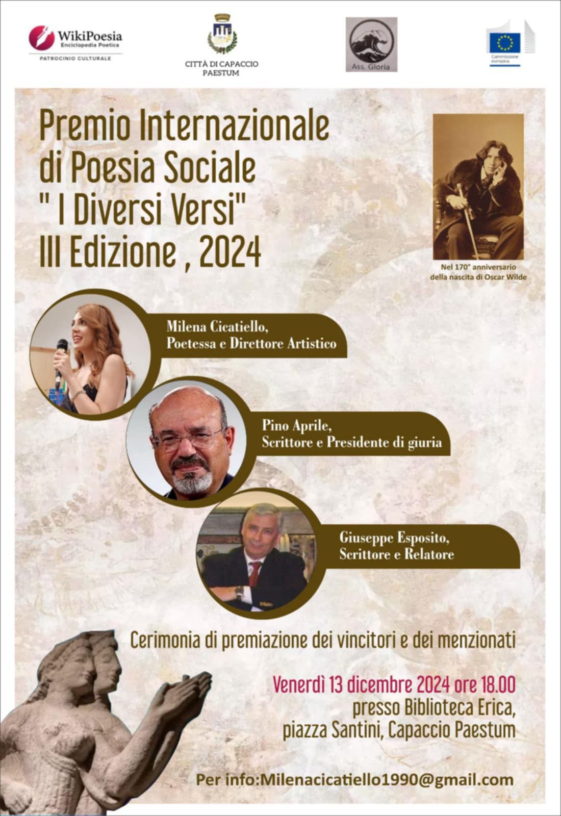 Capaccio, terza edizione del ‘Festival Internazionale della Poesia sociale’: ecco i vincitori