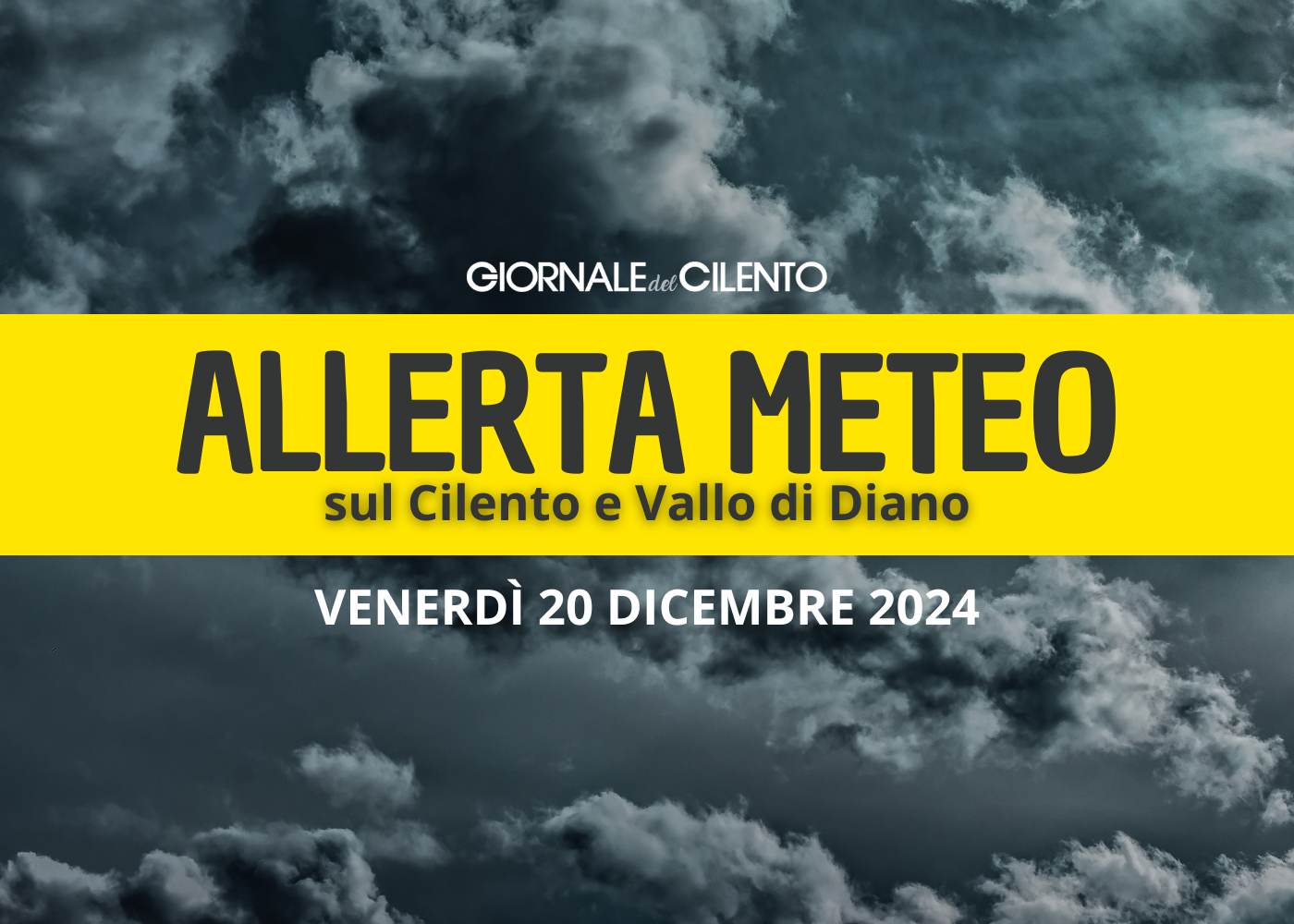 Allerta meteo per domani, venerdì 20 dicembre. Protezione Civile: «Massima prudenza»