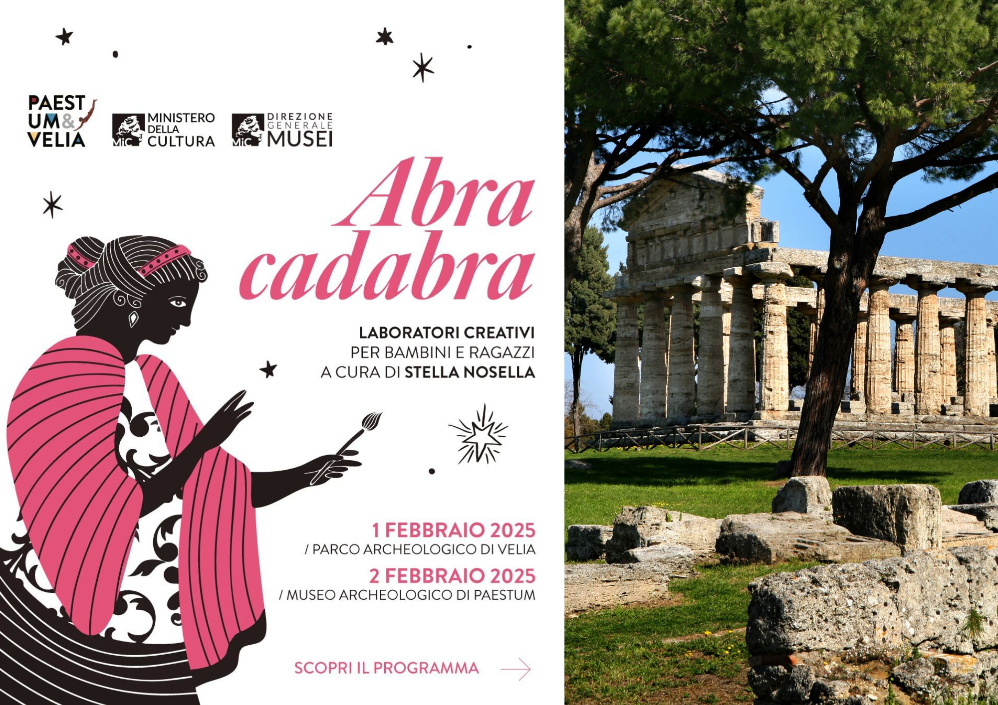 Abracadabra, i laboratori per studenti nel Parco archeologico di Paestum e Velia