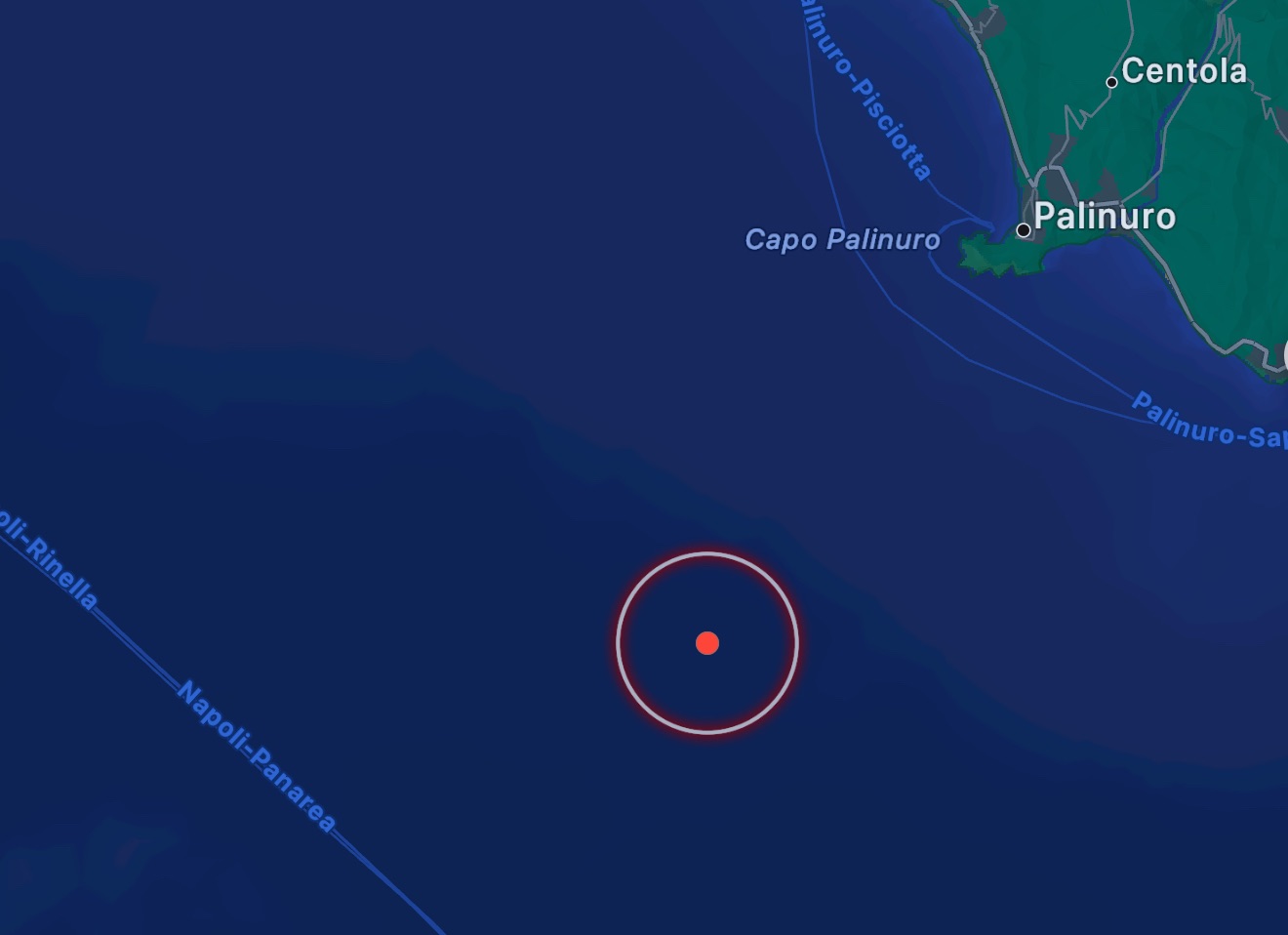 Terremoto di magnitudo 2.8 al largo della costa cilentana