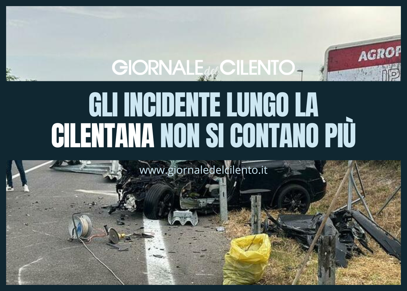 Gli incidenti lungo la Cilentana non si contano più: bisogna fare qualcosa (e anche in fretta)