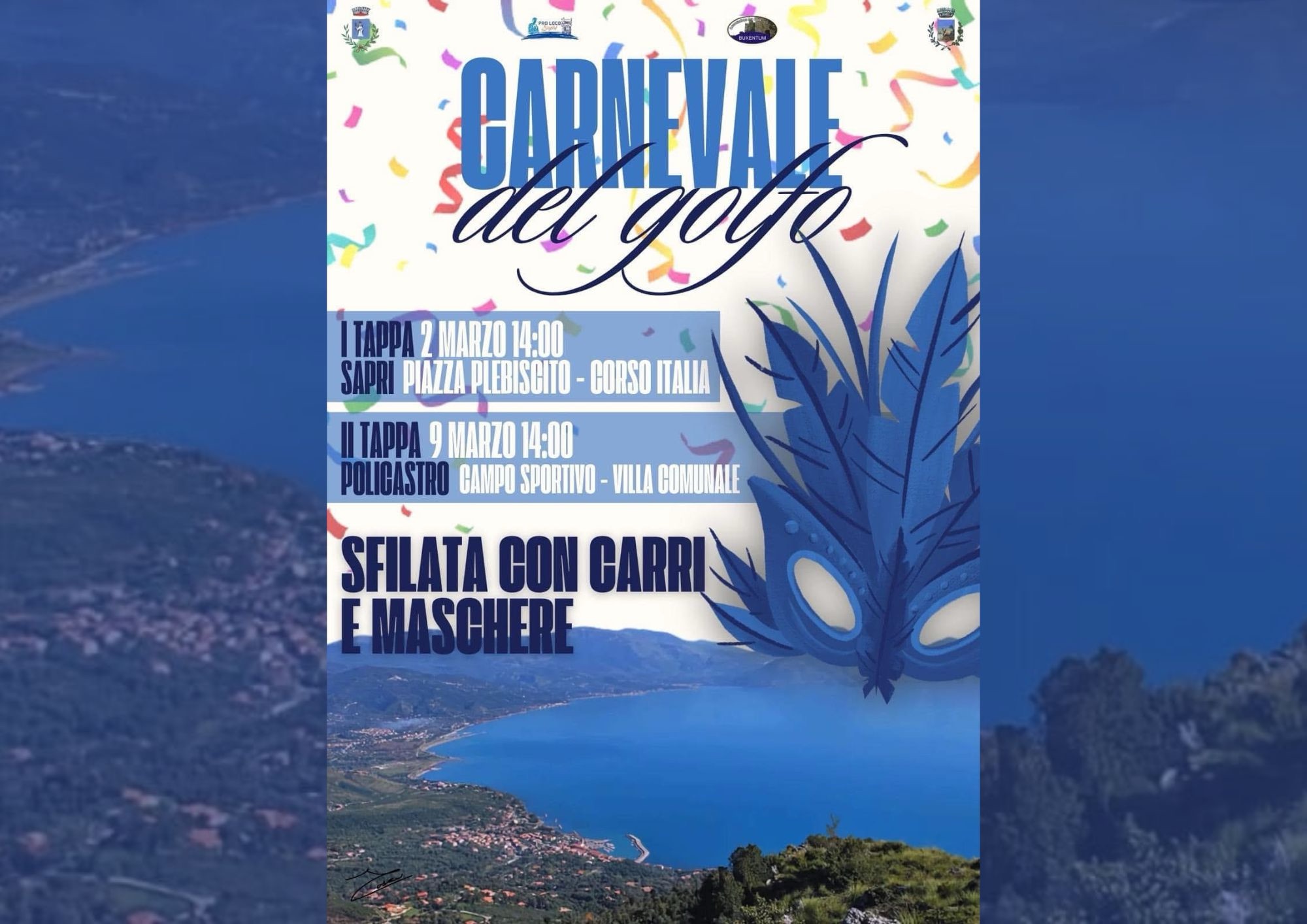 Al via l’atteso Carnevale del Golfo: prima tappa a Sapri